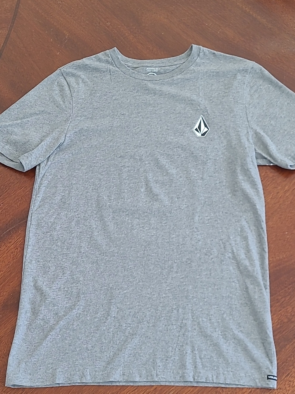 Volcom Men's Stone Tech Short Sleeve T-Shirt Heather Gray Size Small